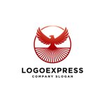 画像3: 鷲と光芒の力強いロゴ (3)