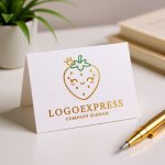 画像16: 王冠を被った笑顔のイチゴロゴ (16)