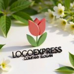 画像12: やさしい色合いのチューリップロゴ (12)