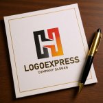 画像6: Hのダイナミックグラデーションロゴ (6)