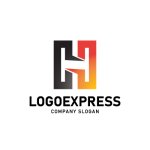 画像1: Hのダイナミックグラデーションロゴ (1)