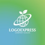 画像4: 地球と芽生えのグローバルエコロゴ (4)