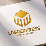 画像11: Wの文字が融合した立体キューブロゴ (11)