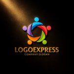 画像12: カラフルな人々が繋がる共創ロゴ (12)