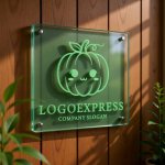 画像11: 笑顔のかわいいカボチャのロゴ (11)