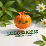 画像12: 笑顔のかわいいカボチャのロゴ (12)