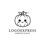 画像3: 笑顔のかわいいカボチャのロゴ (3)