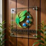 画像11: 葉と水滴のエコロジーロゴ (11)