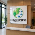 画像13: 葉と水滴のエコロジーロゴ (13)