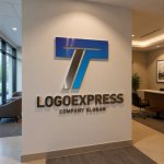 画像10: T字のダイナミックグラデーションロゴ (10)