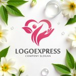 画像9: 優しく包むハートと人々の成長ロゴ (9)