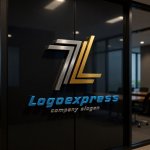 画像15: 「LL」のスピードラインとグラデーションロゴ (15)