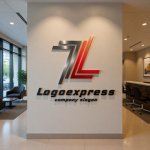 画像10: 「LL」のスピードラインとグラデーションロゴ (10)