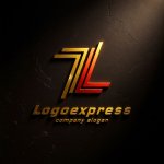 画像12: 「LL」のスピードラインとグラデーションロゴ (12)