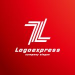 画像4: 「LL」のスピードラインとグラデーションロゴ (4)