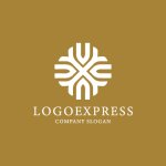 画像4: 幾何学的なつながりと繁栄のVロゴ (4)