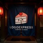 画像15: 笑顔のケーキとチェリーの可愛いロゴ (15)