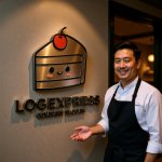 画像11: 笑顔のケーキとチェリーの可愛いロゴ (11)