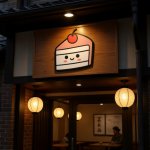 画像12: 笑顔のケーキとチェリーの可愛いロゴ (12)