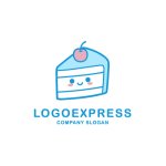 画像3: 笑顔のケーキとチェリーの可愛いロゴ (3)