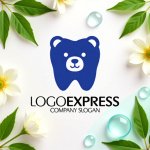 画像9: クマの歯の可愛いロゴ (9)