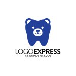 画像1: クマの歯の可愛いロゴ (1)