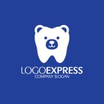 画像4: クマの歯の可愛いロゴ (4)