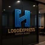 画像15: Hの幾何学ラインと繋がりのロゴ (15)