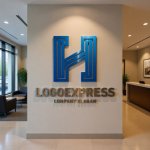 画像10: Hの幾何学ラインと繋がりのロゴ (10)