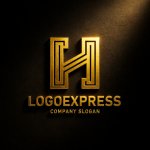 画像12: Hの幾何学ラインと繋がりのロゴ (12)