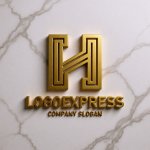 画像13: Hの幾何学ラインと繋がりのロゴ (13)