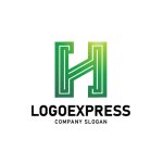 画像3: Hの幾何学ラインと繋がりのロゴ (3)