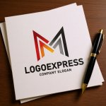 画像6: M字のダイナミックグラデーションロゴ (6)