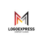 画像1: M字のダイナミックグラデーションロゴ (1)