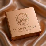 画像14: ユリの花と蔓の優雅な黄金ロゴ (14)