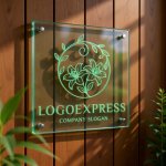 画像11: ユリの花と蔓の優雅な黄金ロゴ (11)