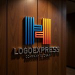 画像5: H字のラインとグラデーションのテクノロジーロゴ (5)