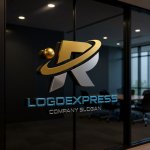 画像15: ダイナミックなR字型のロゴ (15)