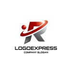 画像1: ダイナミックなR字型のロゴ (1)