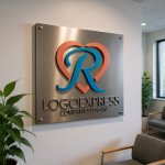 画像13: ハートと筆記体Rの優雅なロゴ (13)