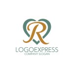 画像3: ハートと筆記体Rの優雅なロゴ (3)