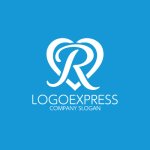 画像4: ハートと筆記体Rの優雅なロゴ (4)