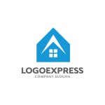 画像1: A字の屋根と家が融合した信頼のロゴ (1)