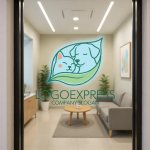 画像6: 葉に包まれた犬と猫の優しいロゴ (6)