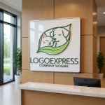 画像13: 葉に包まれた犬と猫の優しいロゴ (13)