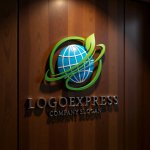 画像5: 地球と葉っぱのグローバルエコロゴ (5)