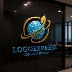 画像15: 地球と葉っぱのグローバルエコロゴ (15)