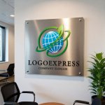 画像7: 地球と葉っぱのグローバルエコロゴ (7)