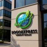 画像8: 地球と葉っぱのグローバルエコロゴ (8)