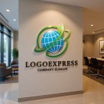 画像10: 地球と葉っぱのグローバルエコロゴ (10)